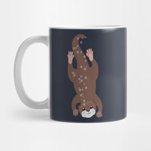 Cute otter diving bubbles cartoon illustration Mug